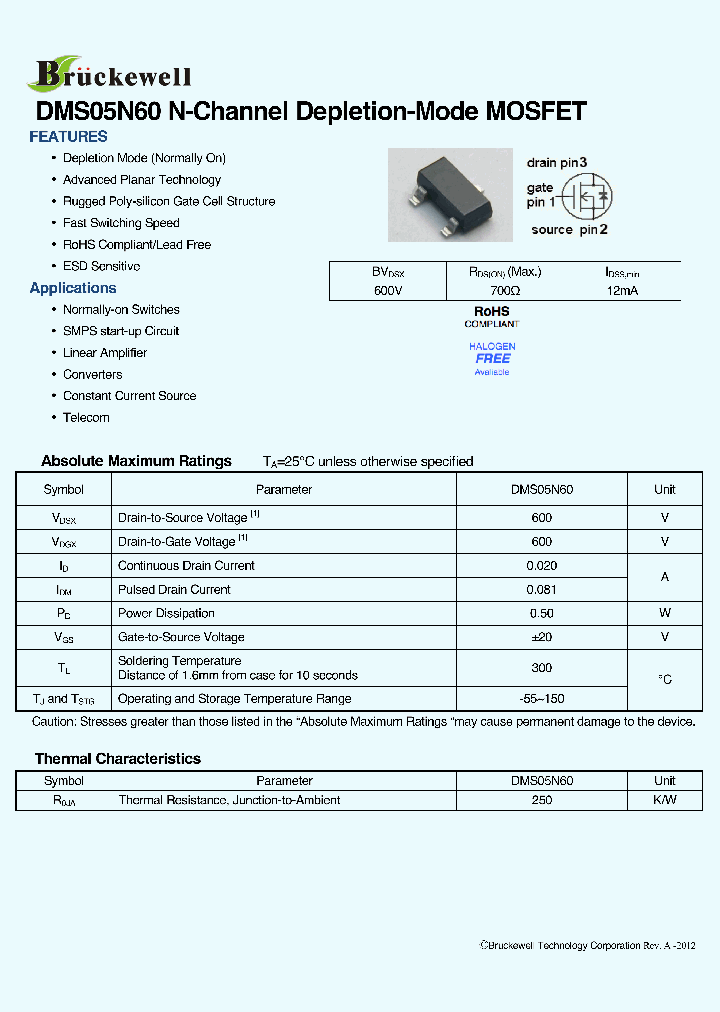 DMS05N60_7924397.PDF Datasheet