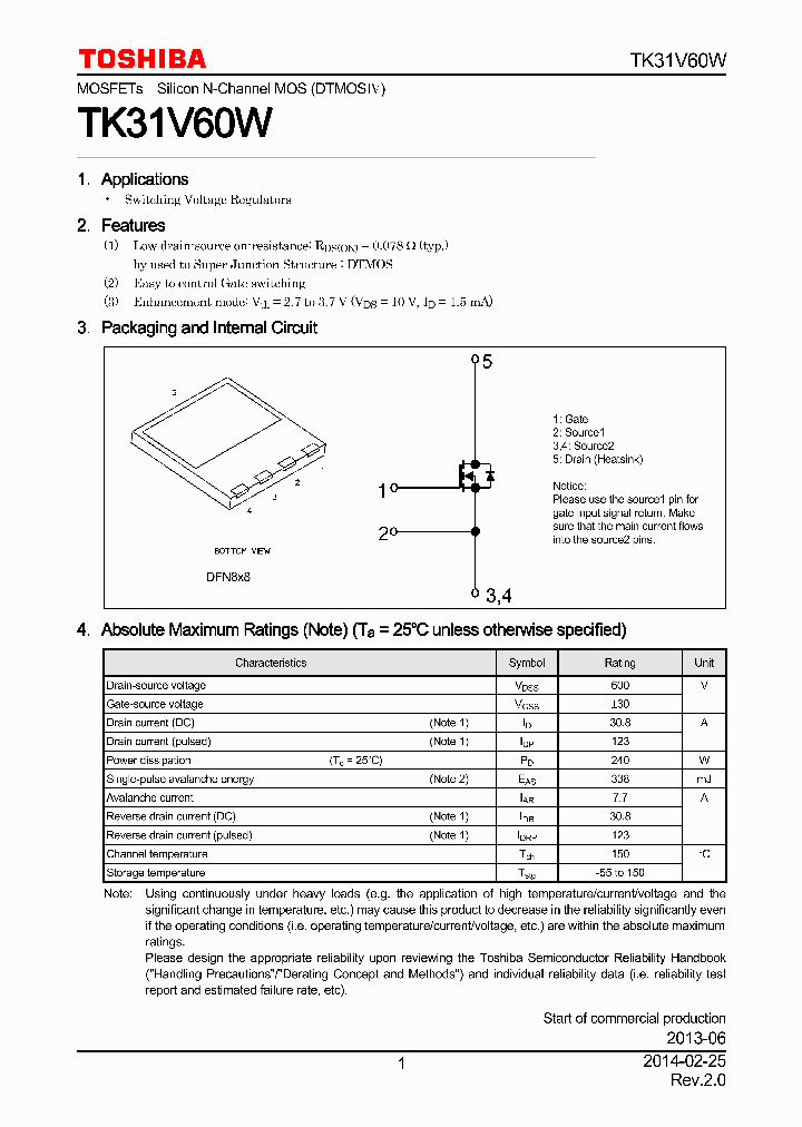 TK31V60W_7925568.PDF Datasheet