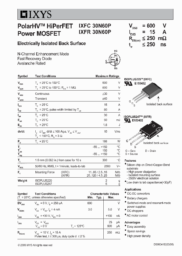 IXFR30N60P_7787499.PDF Datasheet