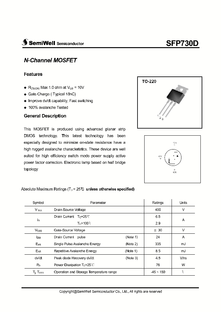 SFP730D_7925928.PDF Datasheet