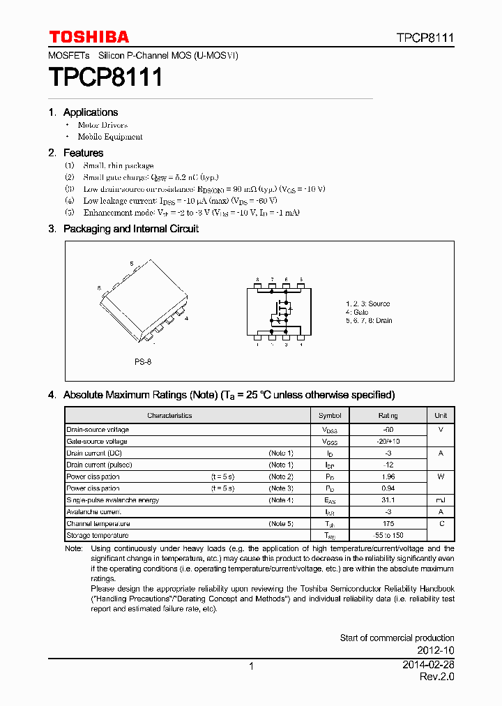 TPCP8111_7926466.PDF Datasheet