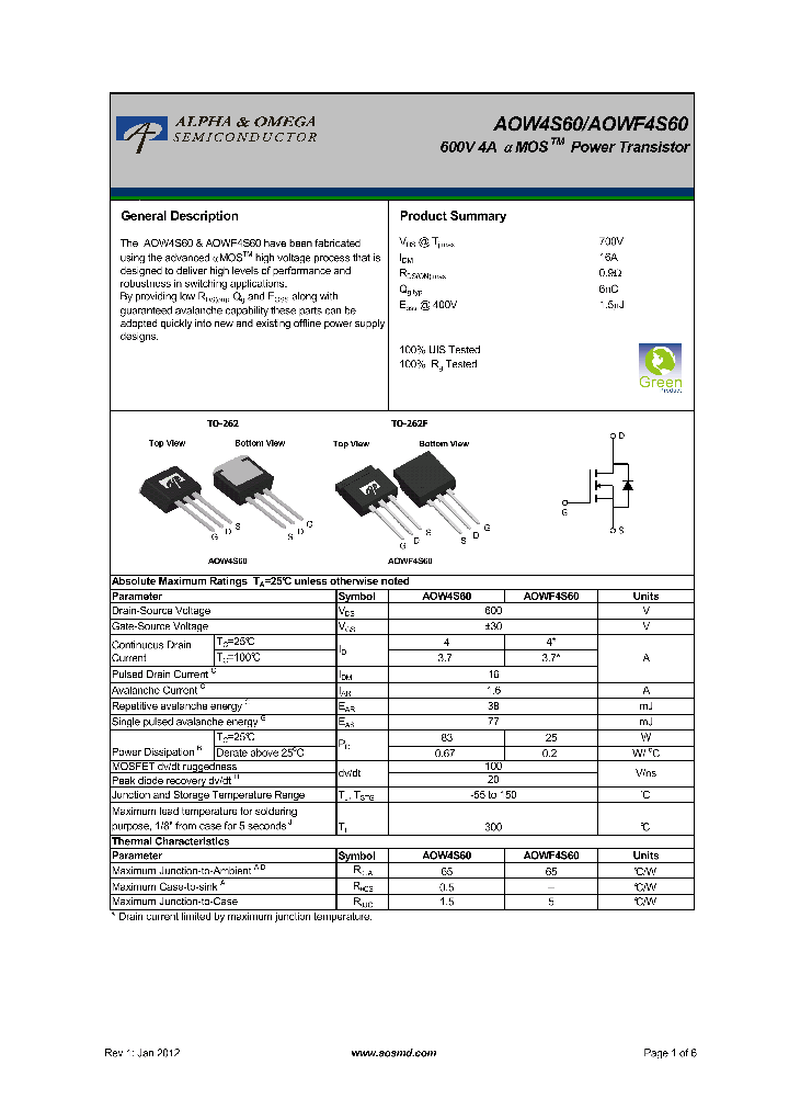 AOWF4S60_7929960.PDF Datasheet