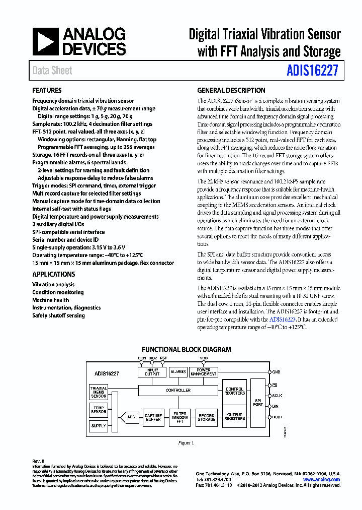 ADIS16227_7930399.PDF Datasheet