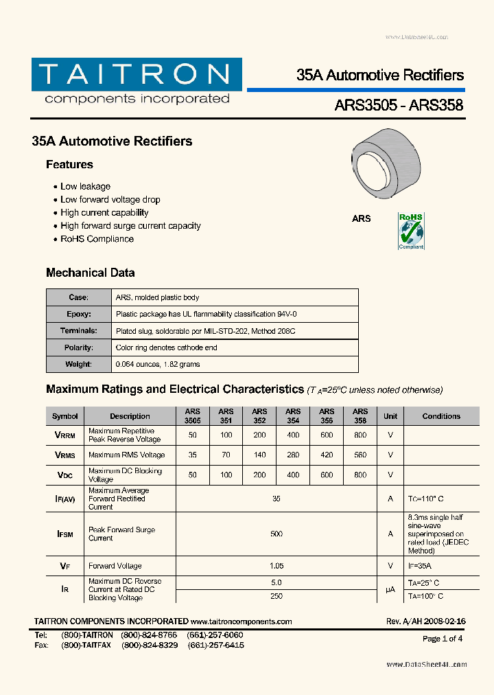 ARS358_7787886.PDF Datasheet