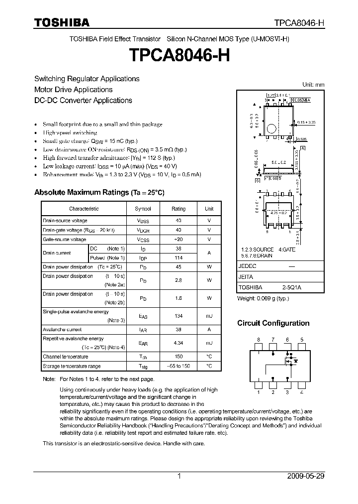 TPCA8046-H_7933431.PDF Datasheet