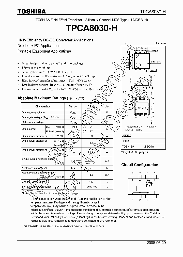 TPCA8030-H_7934047.PDF Datasheet