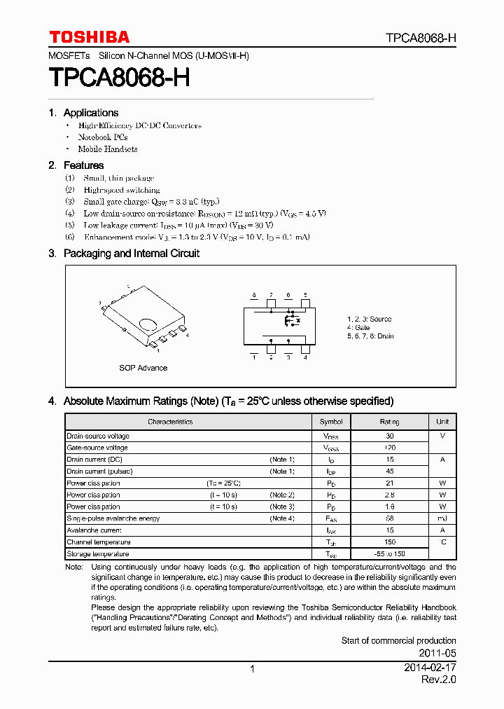TPCA8068-H_7937461.PDF Datasheet