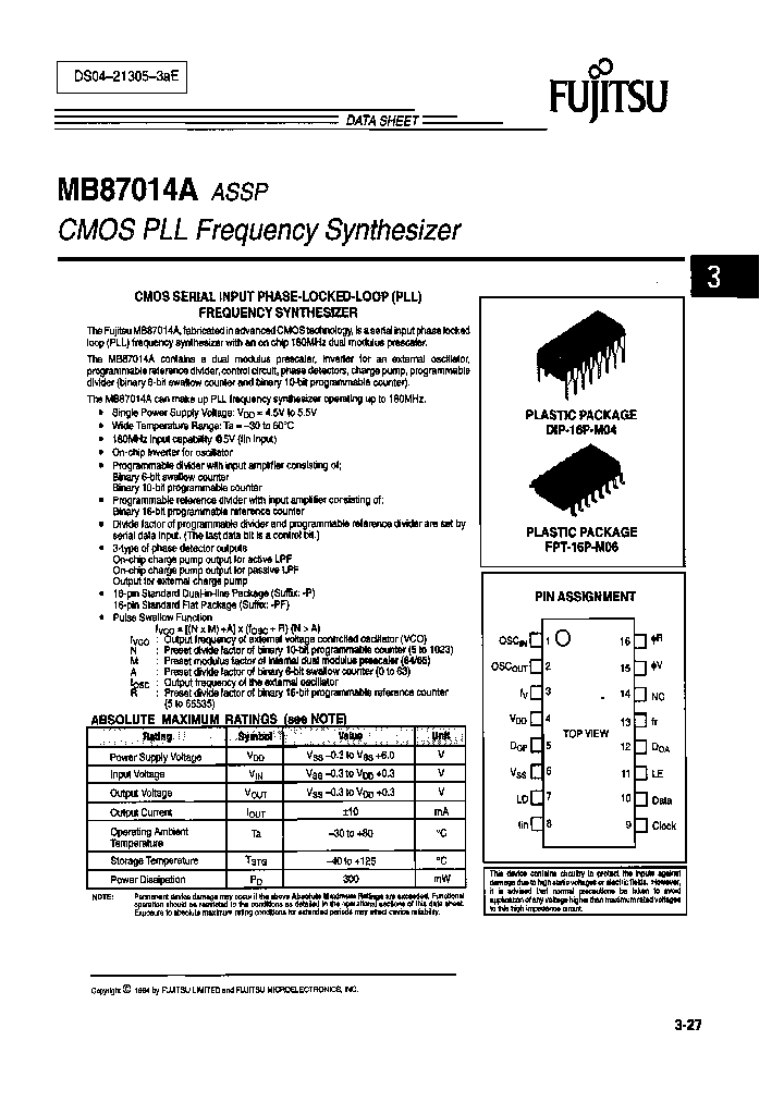 MB87014AP_7938486.PDF Datasheet