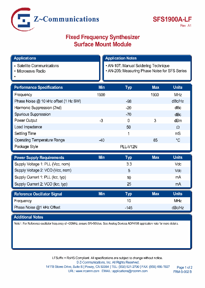 SFS1900A-LF_7943255.PDF Datasheet