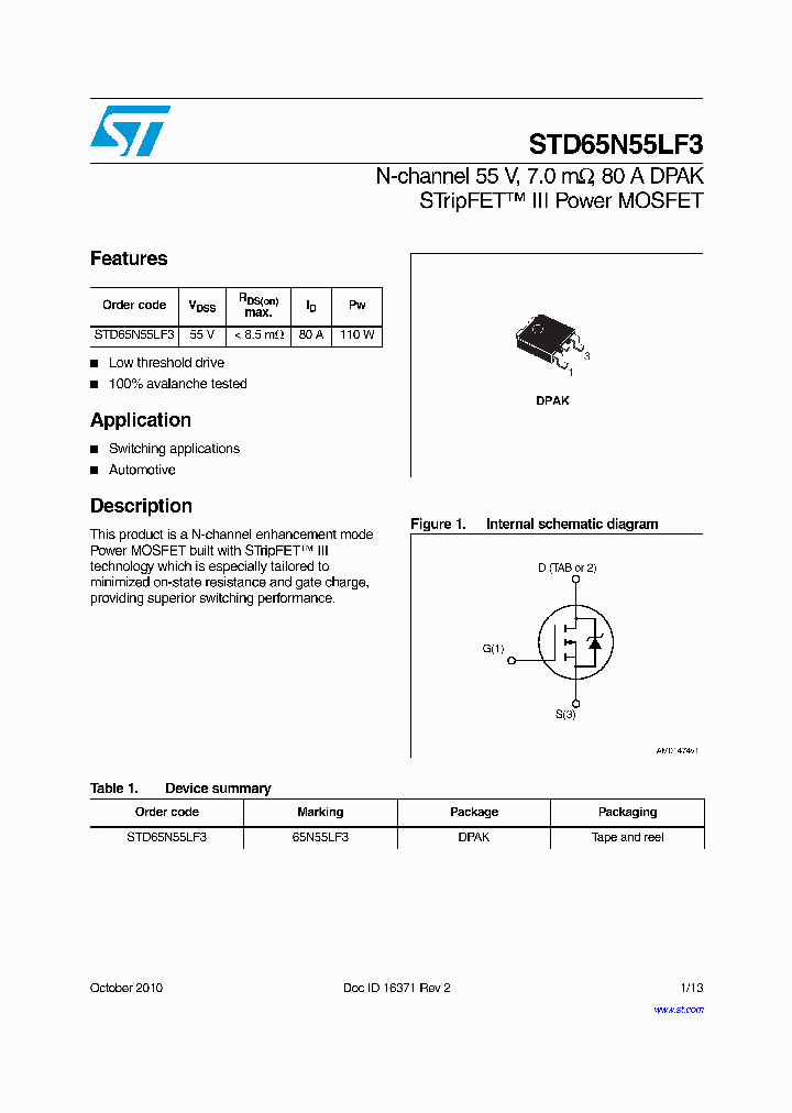 STD65N55LF3_7943689.PDF Datasheet