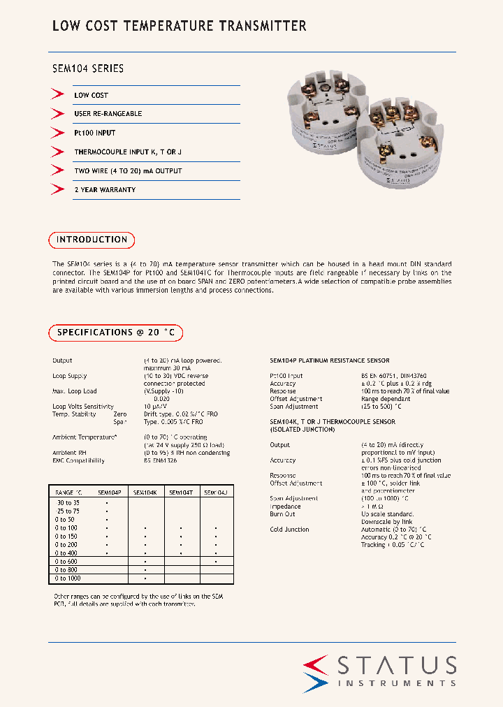 SEM104PT100_7946123.PDF Datasheet