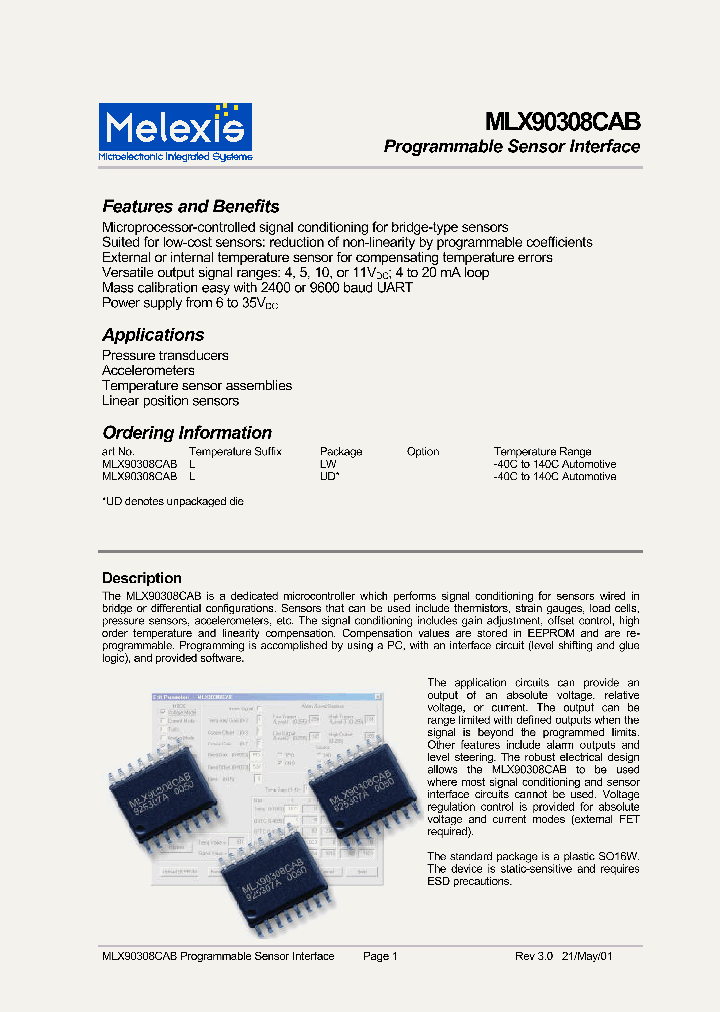MLX90308CABL_7948596.PDF Datasheet
