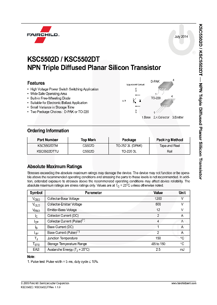 KSC5502DTTU_7950367.PDF Datasheet