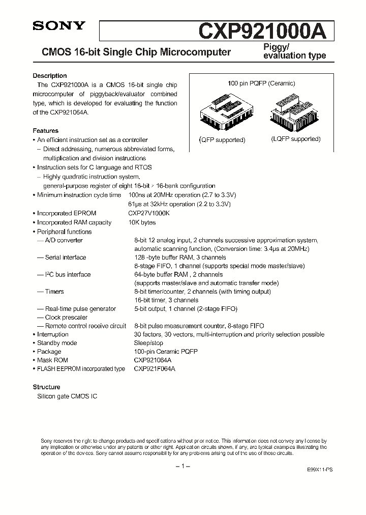 CXP921000A_7953218.PDF Datasheet