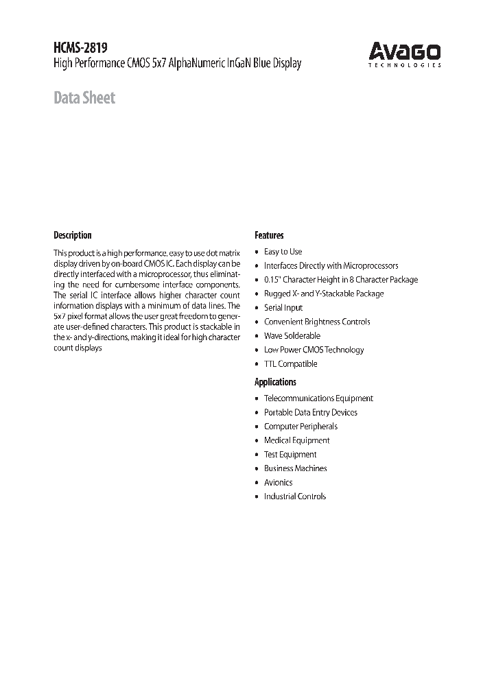 HCMS-2819_7953327.PDF Datasheet