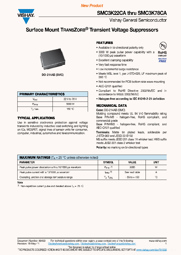 SMC3K78CA_7791412.PDF Datasheet