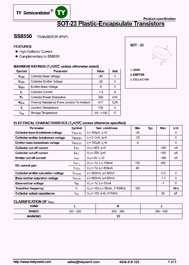 SS8550-SOT231_7962116.PDF Datasheet