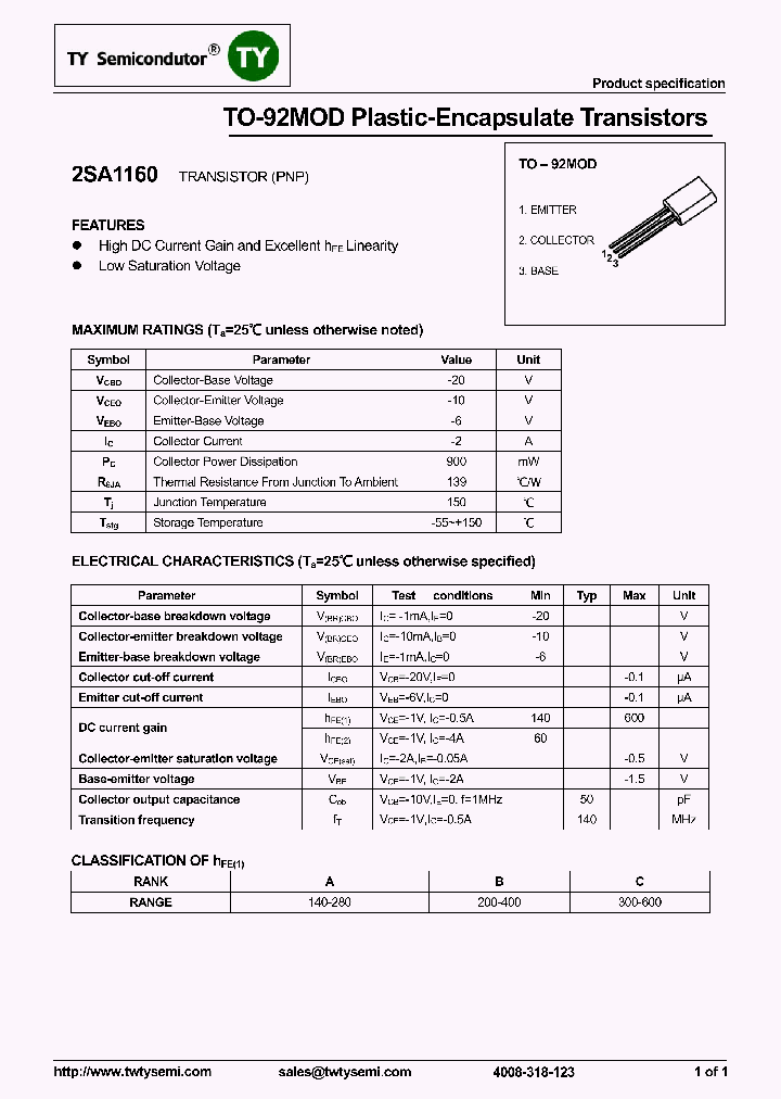 2SA1160_7962201.PDF Datasheet