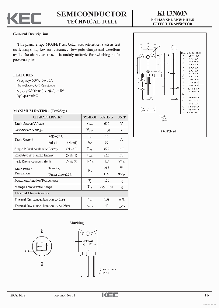 13N60N_7791753.PDF Datasheet
