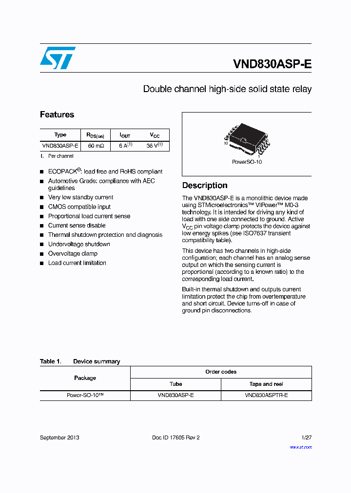 VND830ASPTR-E_7965447.PDF Datasheet