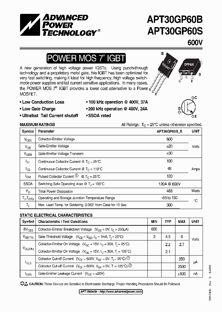APT30GP60BG_7967975.PDF Datasheet