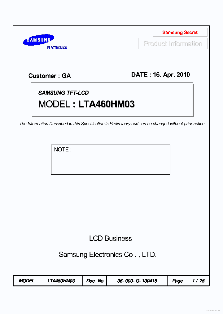 LTA460HM03_7795590.PDF Datasheet
