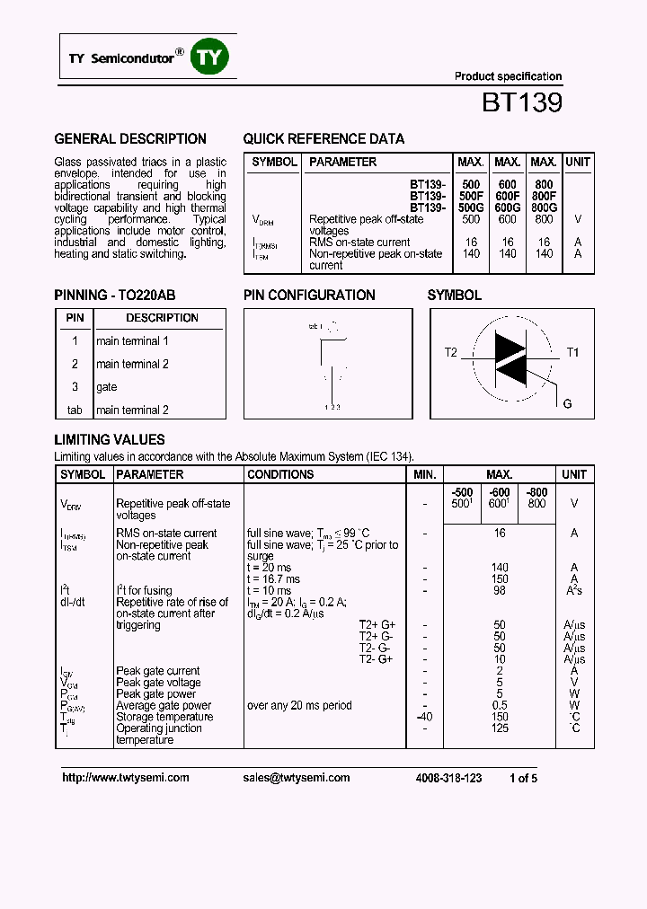 BT139_7974908.PDF Datasheet