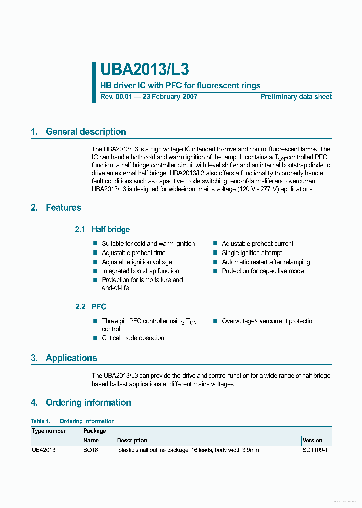UBA2013L_7799795.PDF Datasheet
