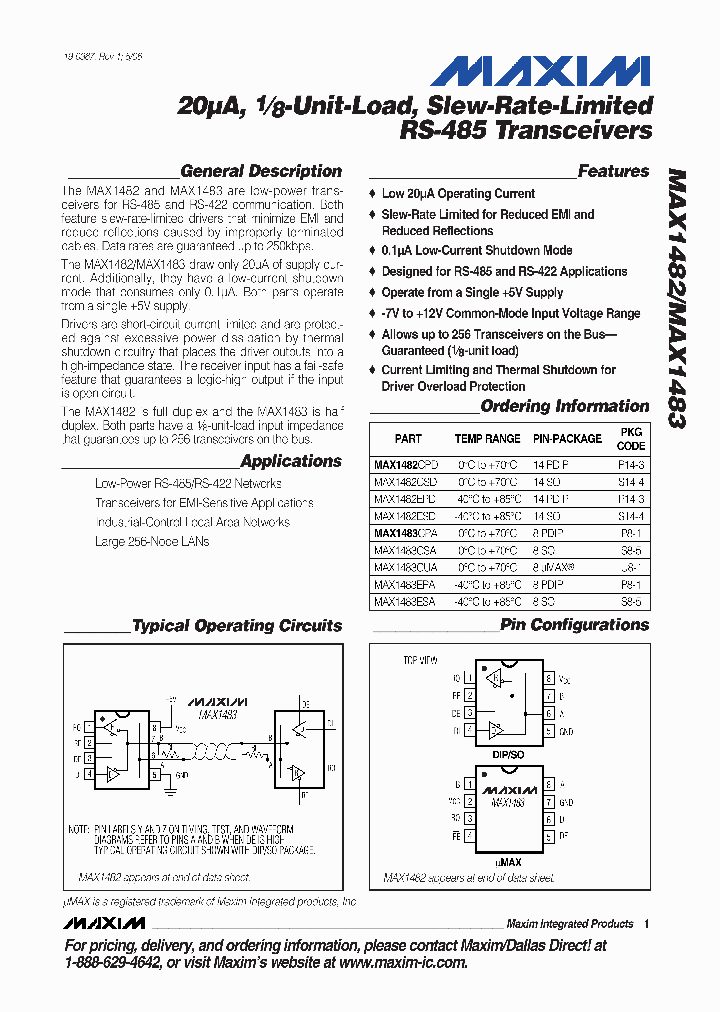 MAX1483CSA-T_7984182.PDF Datasheet