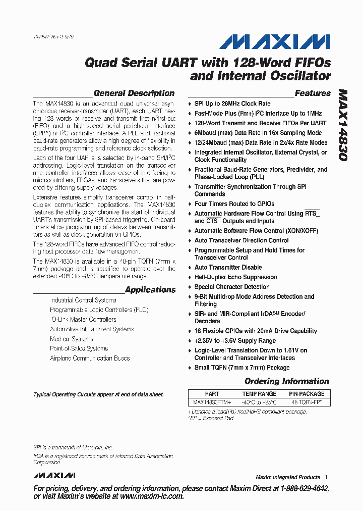 MAX14830ETM_7984176.PDF Datasheet