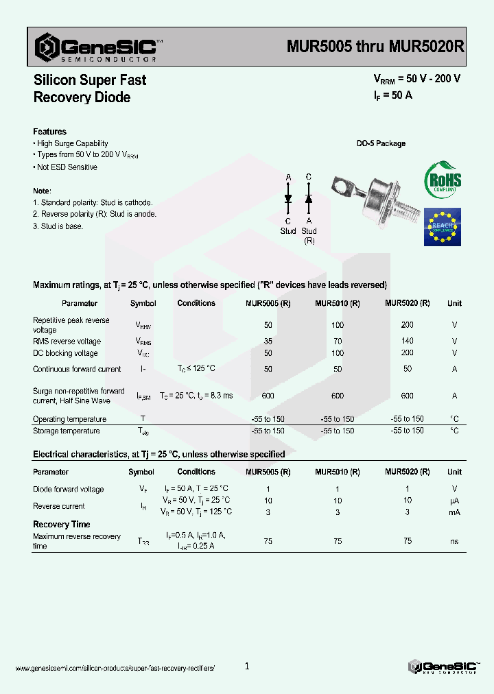 MUR5010_7998437.PDF Datasheet