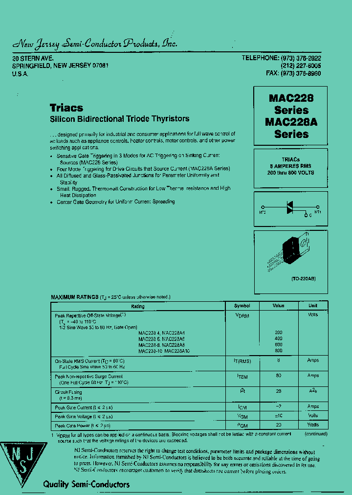 MAC228A4_8000095.PDF Datasheet