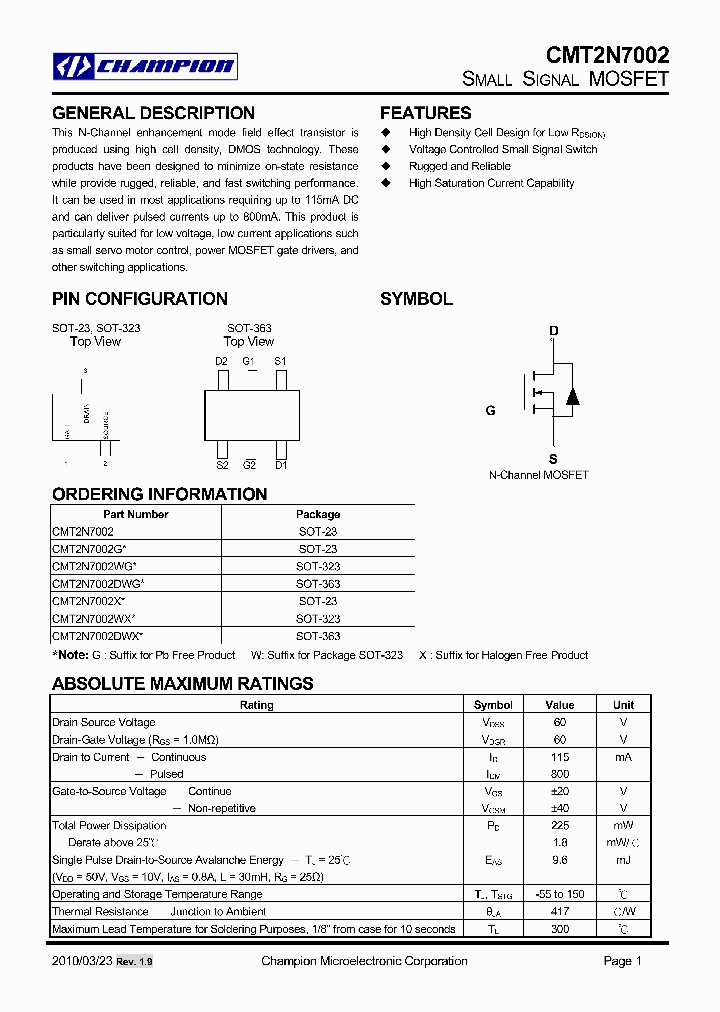 CMT2N7002DWG_8002073.PDF Datasheet