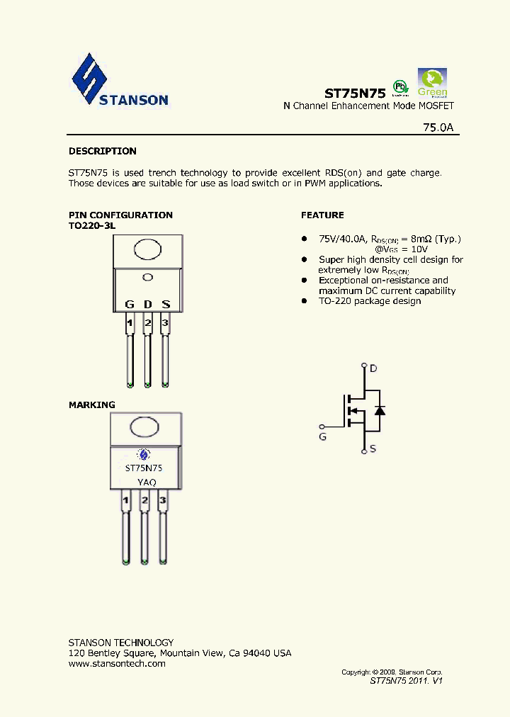 ST75N75_8007405.PDF Datasheet