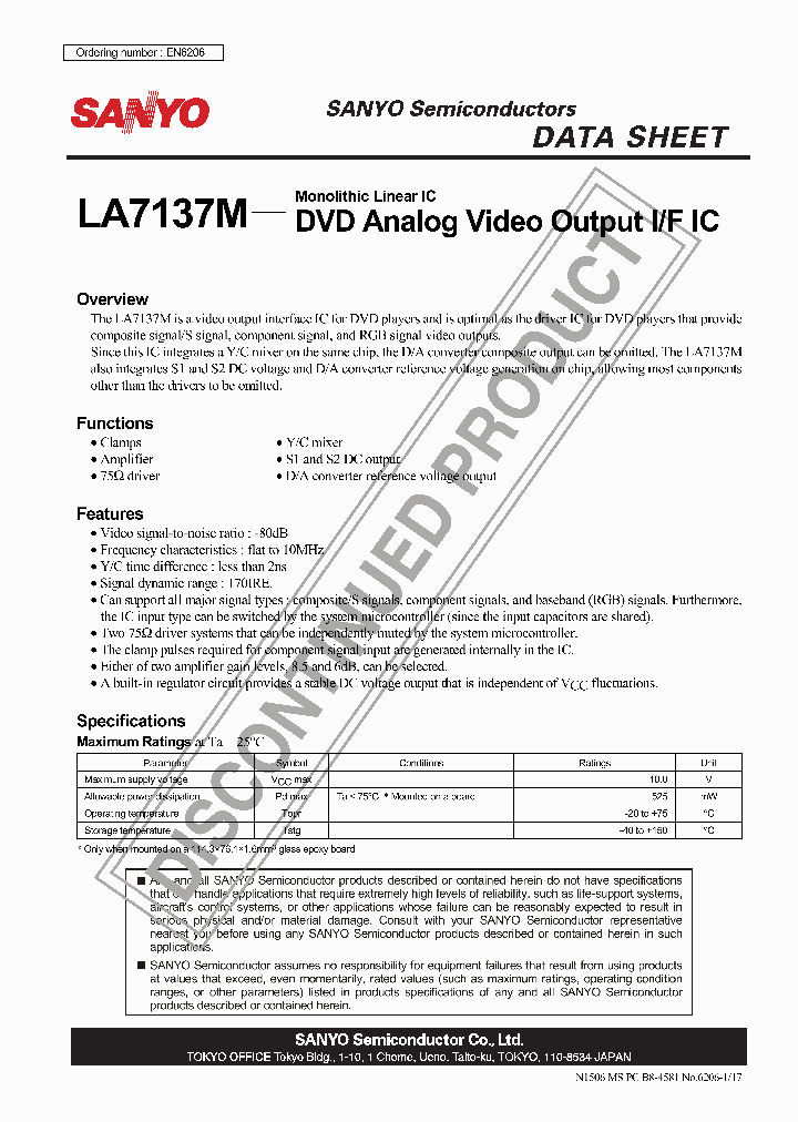 LA7137M_8008443.PDF Datasheet