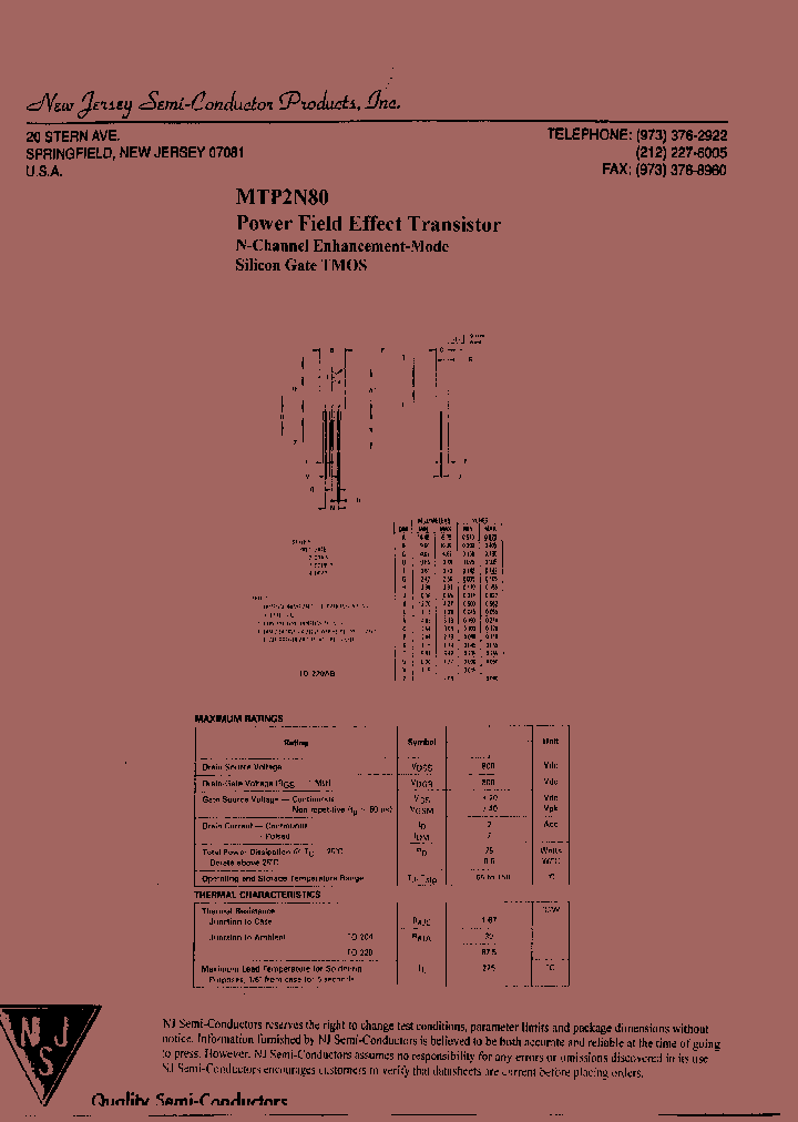 MTP2N80_8008521.PDF Datasheet