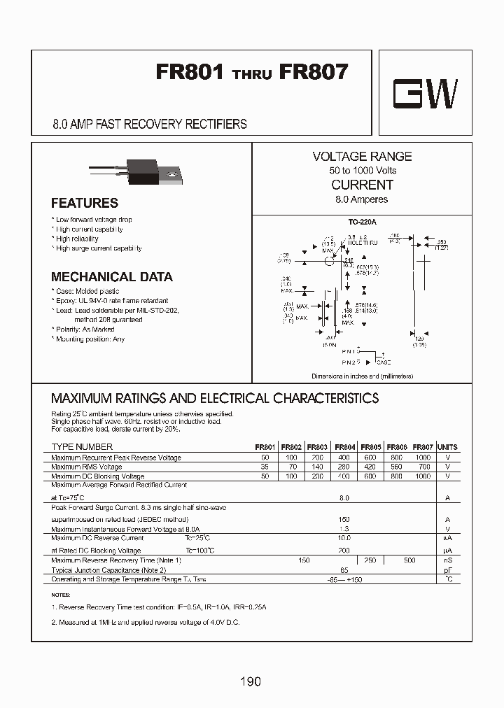 FR801_8010333.PDF Datasheet