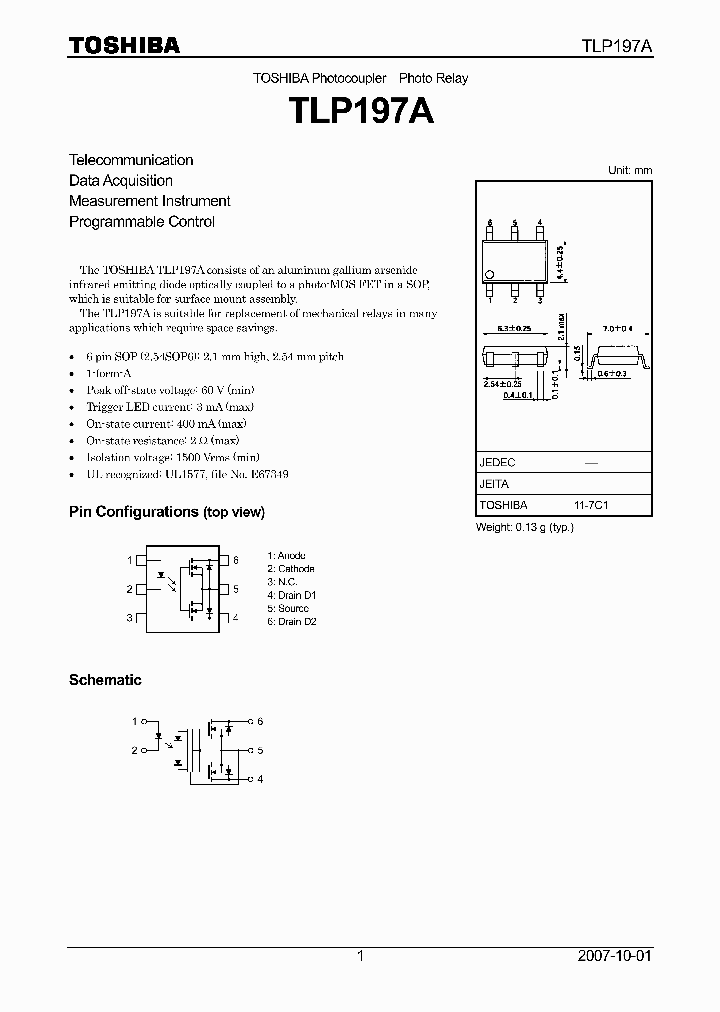 TLP197A_8011050.PDF Datasheet