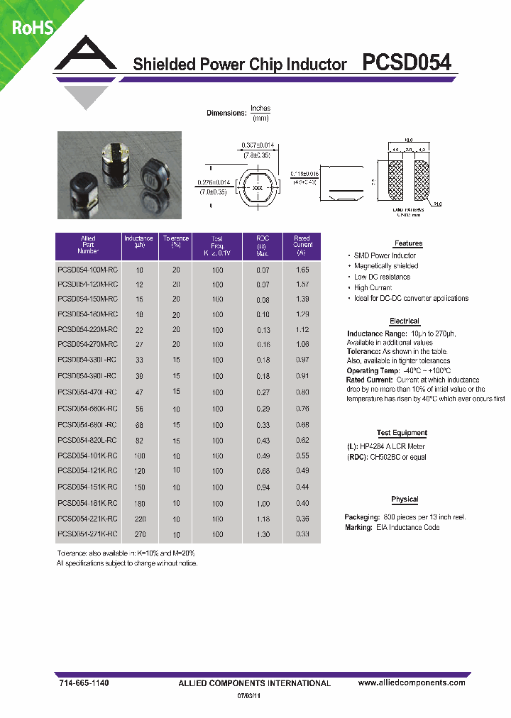 PCSD054-121K-RC_8011096.PDF Datasheet