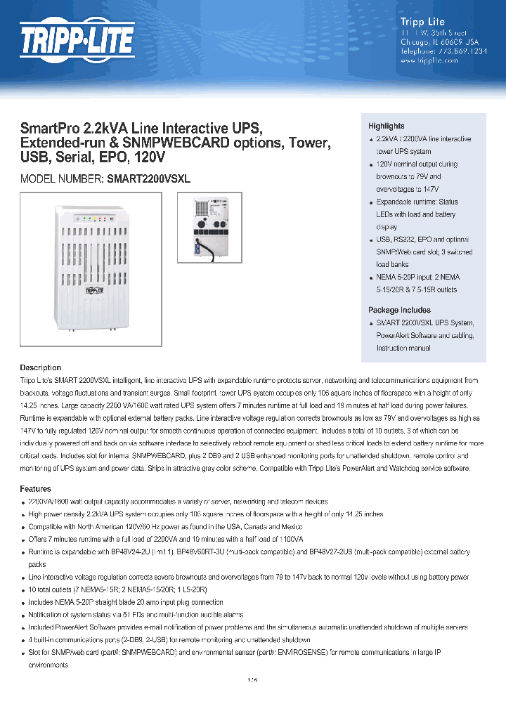 SMART2200VSXL_8010933.PDF Datasheet
