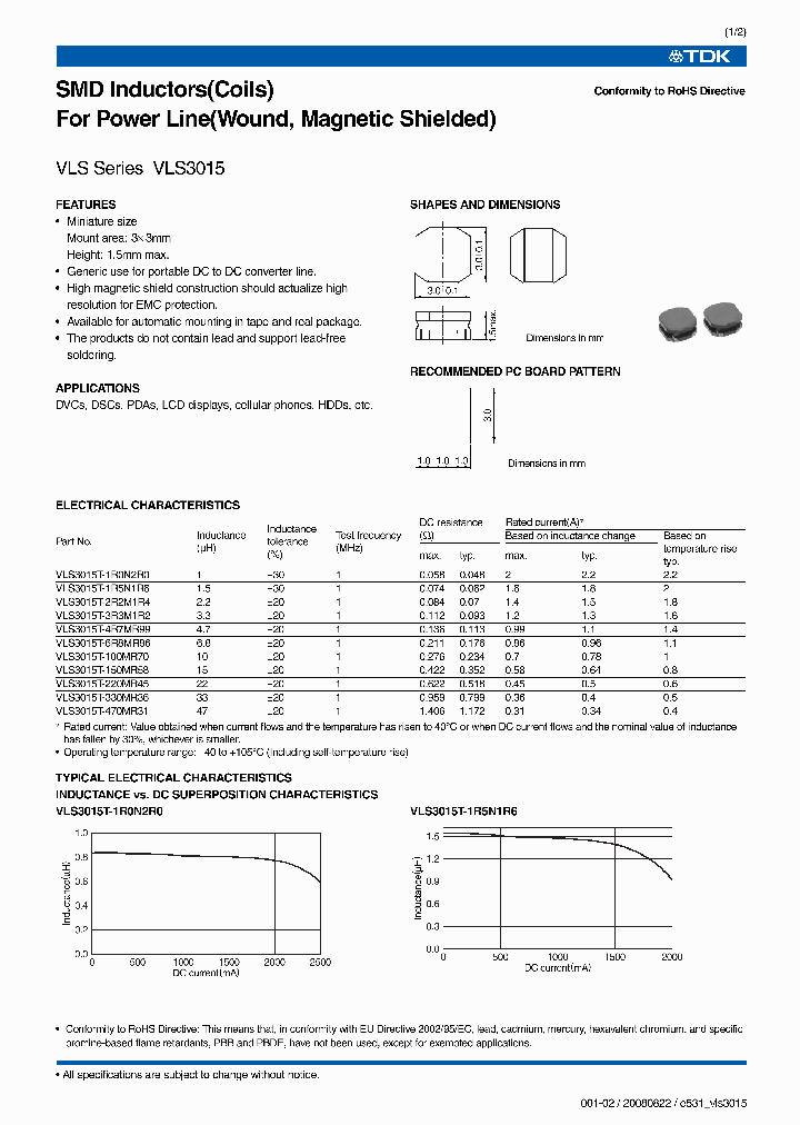 VLS3015T-4R7MR99_8011311.PDF Datasheet