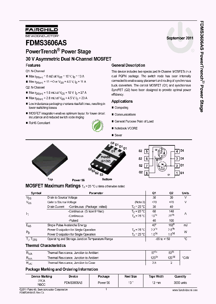 FDMS3606AS_8012184.PDF Datasheet