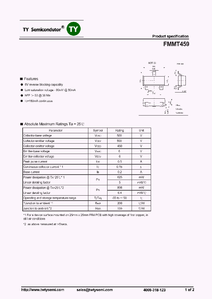 FMMT459_8011921.PDF Datasheet