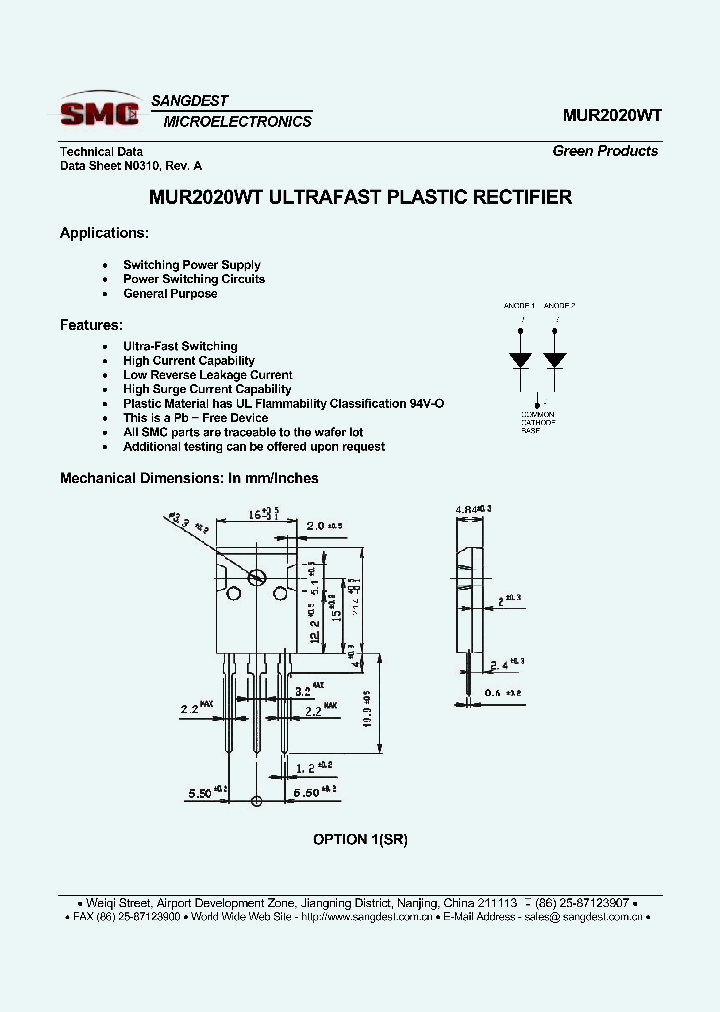 MUR2020WT_8014220.PDF Datasheet