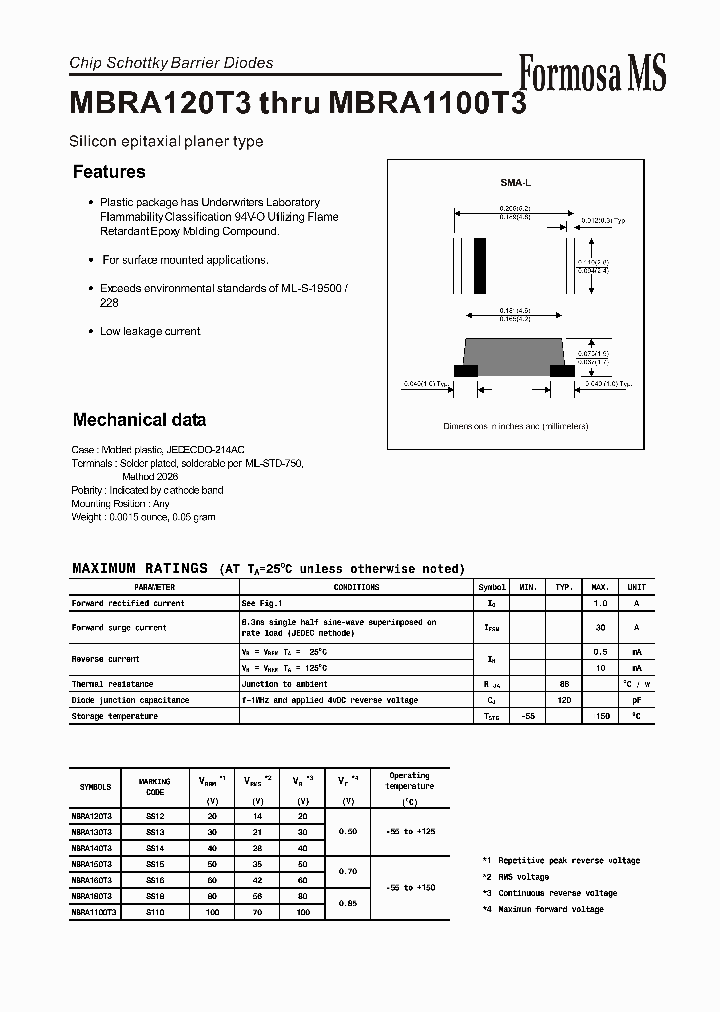 MBRA160T3_8015405.PDF Datasheet