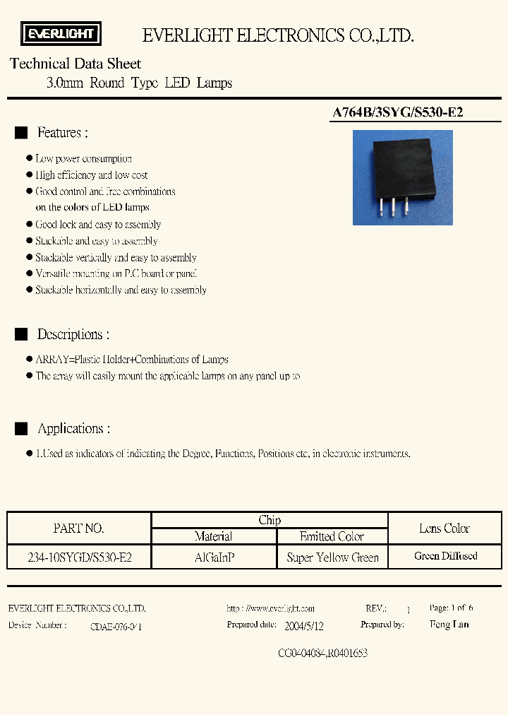 234-10SYGDS530-E2_8019380.PDF Datasheet