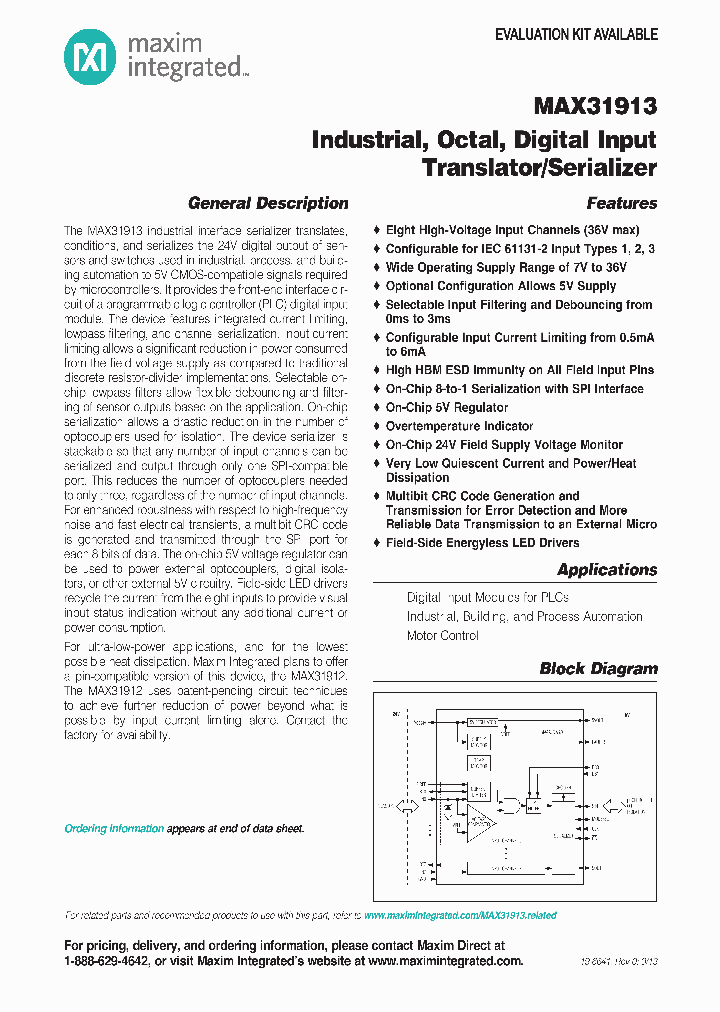 MAX31913_8020000.PDF Datasheet