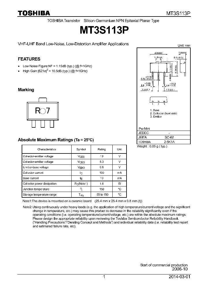 MT3S113P_8019231.PDF Datasheet