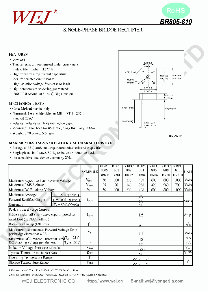 KBPC801_8022677.PDF Datasheet