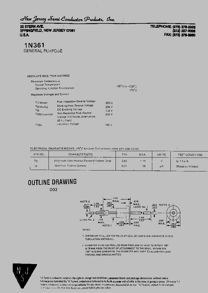 1N361_8025389.PDF Datasheet